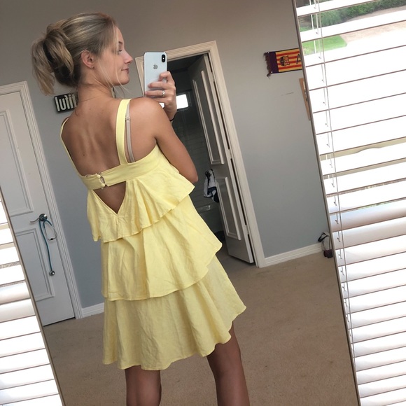 BP Nordstrom Yellow Tiered Dress - Picture 2 of 6